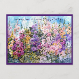 Hummingbird Heaven Hollyhock briefkaart groet