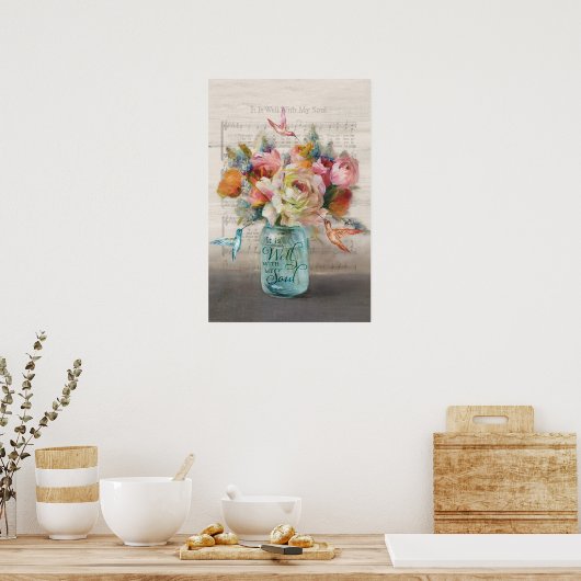 Hummingbird het is goed met m'n sol. poster (Keuken)