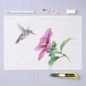 Hummingbird Hibiscus Fower Waterverf Art Tissuepapier (Craft)