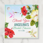 Hummingbird Hibiscus Hawaiian Floral | Gebeurtenis Bedankjes Labels (Voorkant)
