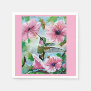 Hummingbird & Hibiscus Papier & Doek Servetten