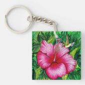Hummingbird Hibiscus  Sleutelhanger (Voorkant)