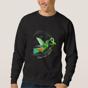 Hummingbird Holding Green Ribbon Kidney Disease Aw Trui