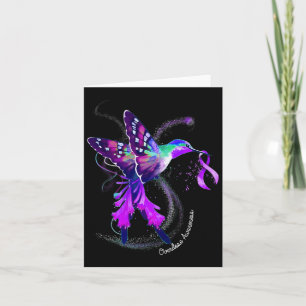 Hummingbird Holding Paars-lint overdosering Awaren Kaart