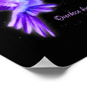 Hummingbird Holding Paars-lint overdosering Awaren Poster (Hoek)