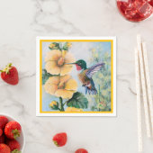 Hummingbird & Hollyhocks Papier & Doek Servetten (Insitu)
