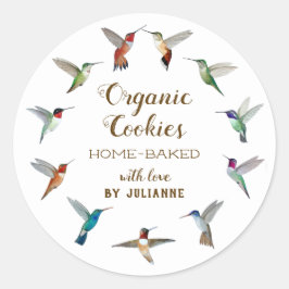 Hummingbird Home-made Goods Ronde Sticker
