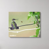Hummingbird & Honey Bee Canvas Afdruk (Voorkant)