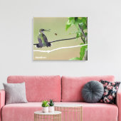 Hummingbird & Honey Bee Canvas Afdruk (Insitu (Woonkamer))