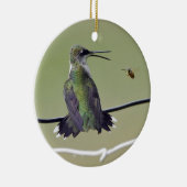 Hummingbird & Honey Bee Keramisch Ornament (Rechts)