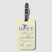 Hummingbird Hope - Bagagelabel (Voorkant (verticaal))