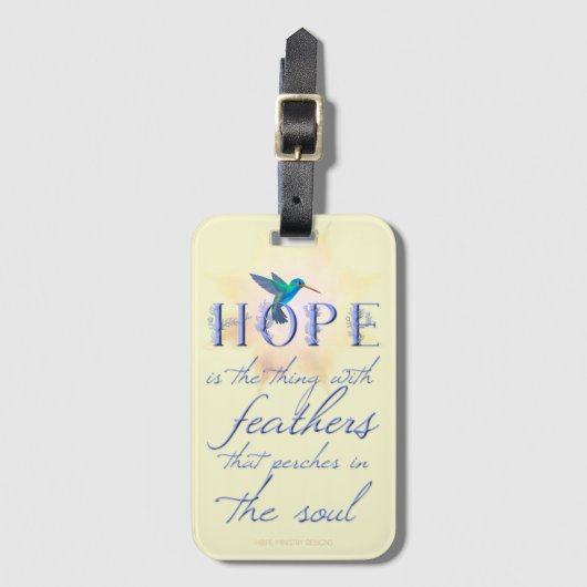 Hummingbird Hope - Bagagelabel (Voorkant (verticaal))