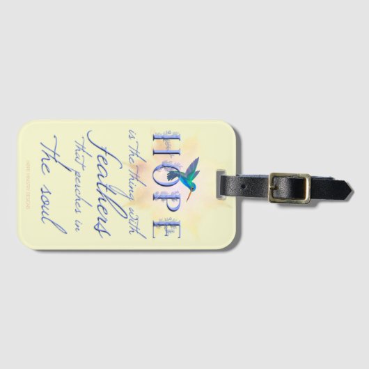 Hummingbird Hope - Bagagelabel (Voorkant (horizontaal))