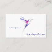 Hummingbird House Sitting Pet Sitting Cards Visitekaartje (Voorkant)