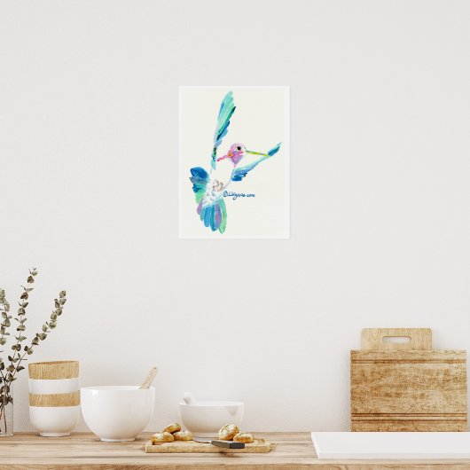 Hummingbird Hover Print and Poster (Keuken)