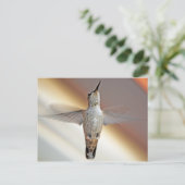 Hummingbird hovering briefkaart (Staand voorkant)
