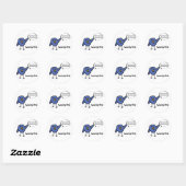 HummingBird, Humming-Bird! Ronde Sticker (Vel)