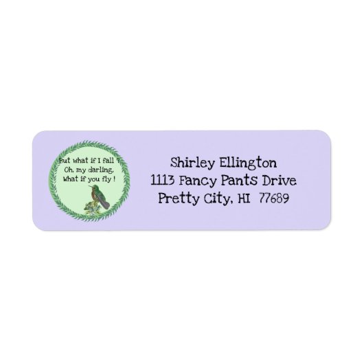 Hummingbird Hummingbird address Label (Voorkant)