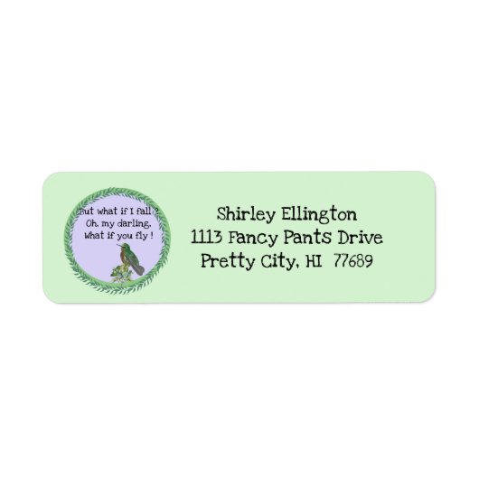 Hummingbird Hummingbird address Label (Voorkant)