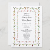 Hummingbird huwelijksprogramma (Voorkant)