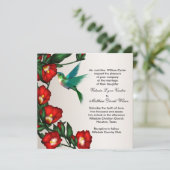 Hummingbird huwelijksuitnodigingen kaart (Staand voorkant)