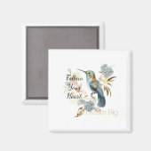 Hummingbird Hydrangea Flowers   Magneet (Voorkant / Achterkant)