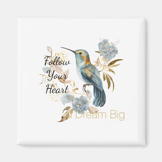 Hummingbird Hydrangea Flowers   Magneet (Voorkant)