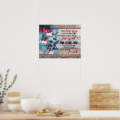 Hummingbird ik ben hier in je hartgedenkteken poster (Keuken)