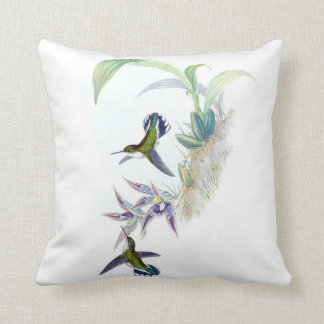 Hummingbird Illustratie Green Paars Kussen