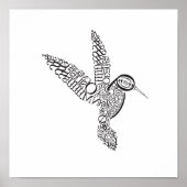Hummingbird in Baskerville Poster (Voorkant)