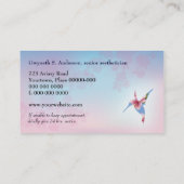 Hummingbird in Cherry Blossom Beauty Visitekaartje (Achterkant)