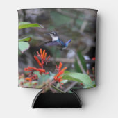 Hummingbird in Flight and Red Flowers Blikjeskoeler (Voorkant)