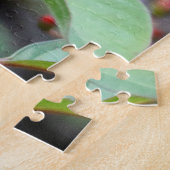 Hummingbird in Flight and Red Flowers Legpuzzel (Zijkant)