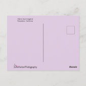 Hummingbird in Purple Flowers Briefkaart (Achterkant)