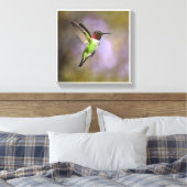 Hummingbird in vlucht canvas afdruk (Insitu (Slaapkamer))