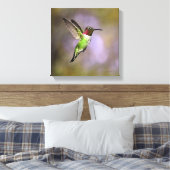 Hummingbird in vlucht canvas afdruk (Insitu (Slaapkamer))