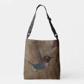 Hummingbird in vlucht crossbody tas (Achterkant)