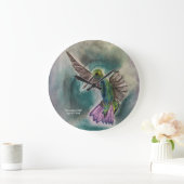 Hummingbird in vlucht grote klok (Huis)