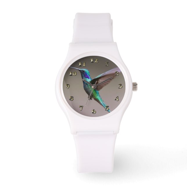 Hummingbird in vlucht horloge (Voorkant)