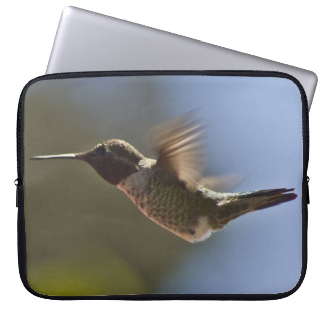 Hummingbird in vlucht laptop sleeve (Voorkant)