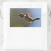 Hummingbird in vlucht rechthoekige sticker (Tas)