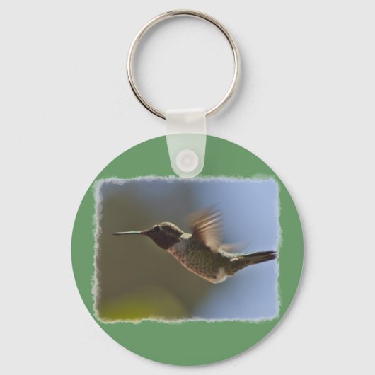Hummingbird in vlucht sleutelhanger (Voorkant)
