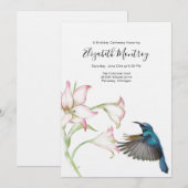 Hummingbird Invitation Kaart (Voorkant / Achterkant)