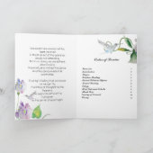 Hummingbird & Iris begrafenisprogramma Programma (Binnen)