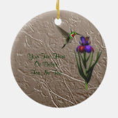 Hummingbird Iris blaast je fotoornament aan Keramisch Ornament (Achterkant)