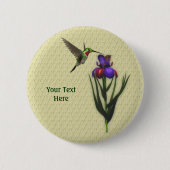 Hummingbird Iris Flower Button (Voorkant)