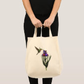Hummingbird Iris Flower Canvas tas (Voorkant (product))