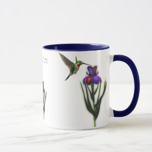 Hummingbird Iris Flower Mok