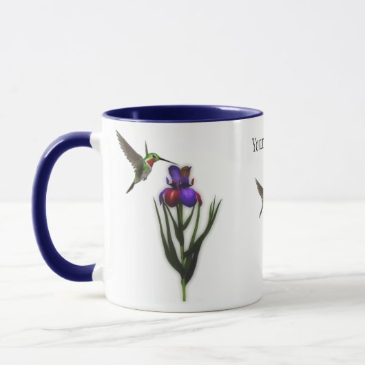 Hummingbird Iris Flower Mok (Links)