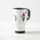 Hummingbird Iris Flower Personalized Reisbeker (Voorkant rechts)